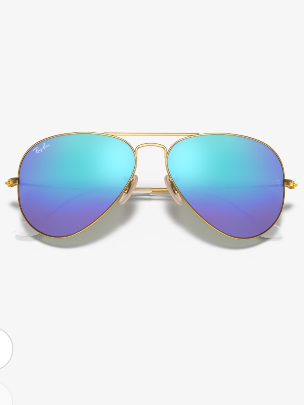 Ray-Ban Blue and Gold RB3025 Aviator Flash Sunglasses